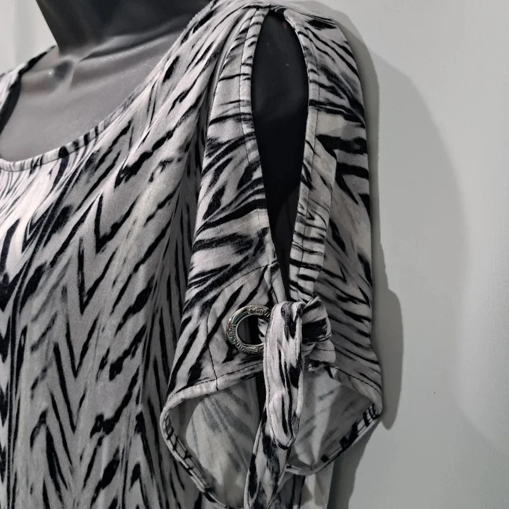 Calvin Klein Cold Shoulder Shirt - Picture 2 of 7